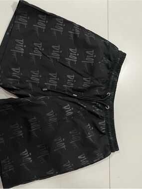DlOR Black Logo-Print Men’s Swim Trunks
